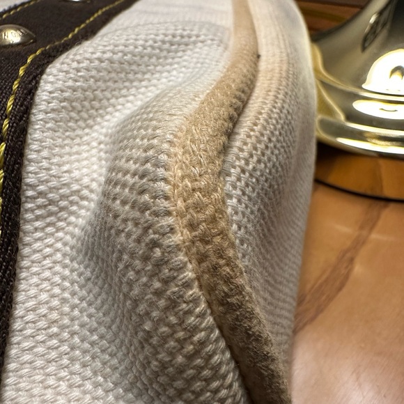 Louis Vuitton Canvas Ivory & Yellow Two-Tone Tote - Picture 10 of 15